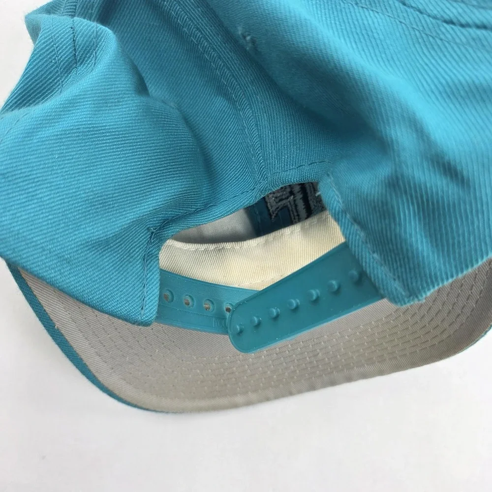Vintage Florida Marlins Hat Cap Snap Back Mens One Size Teal MLB Baseball 90s